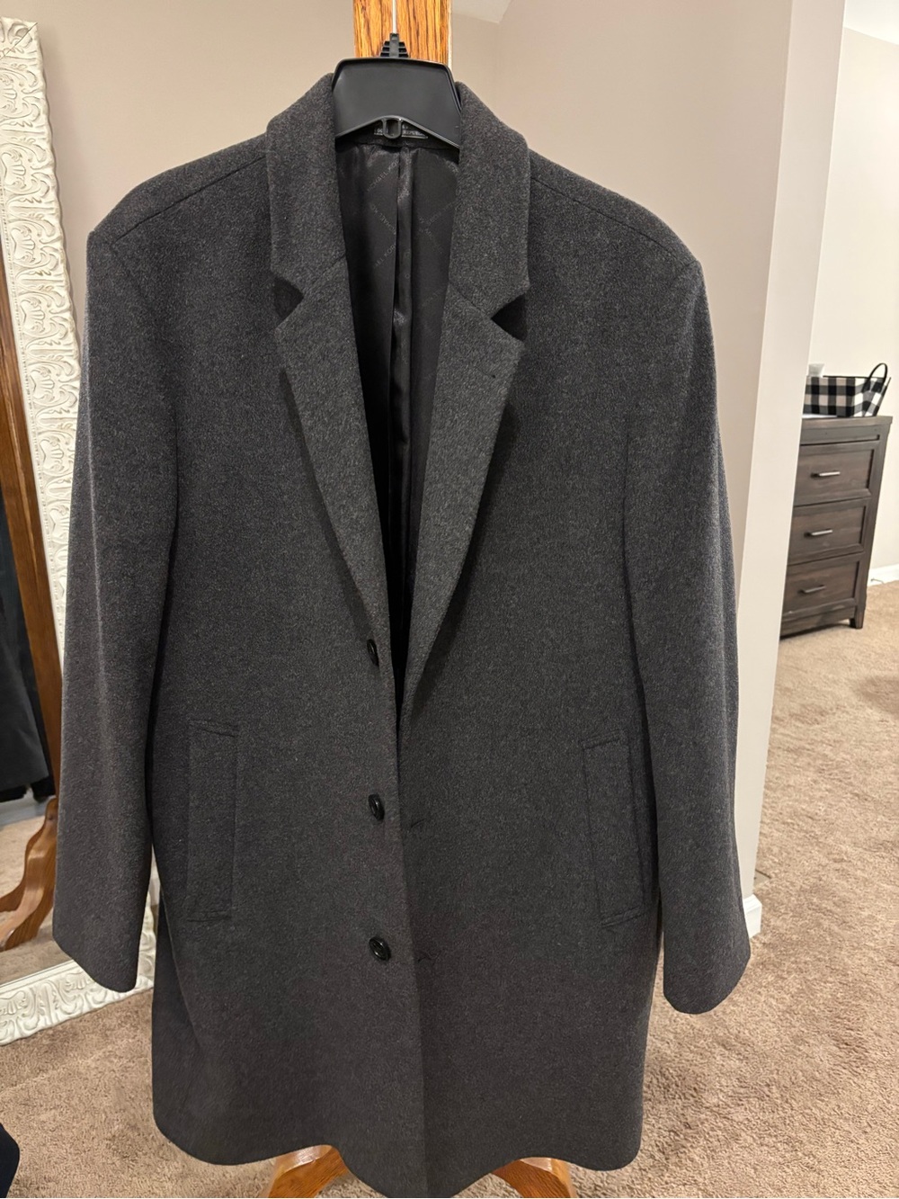 Michael Kors Gray Men's Wool Jacket 2/4 Length